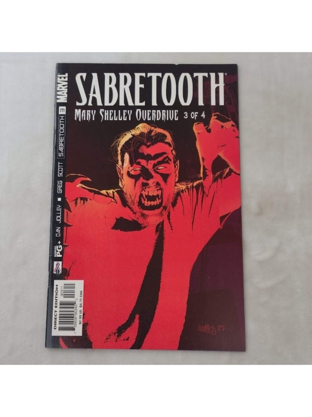 Sabretooth Mary Shelley Overdrive 3 Marvel Comics 2002 VF 8.0 - Picture 10 of 11